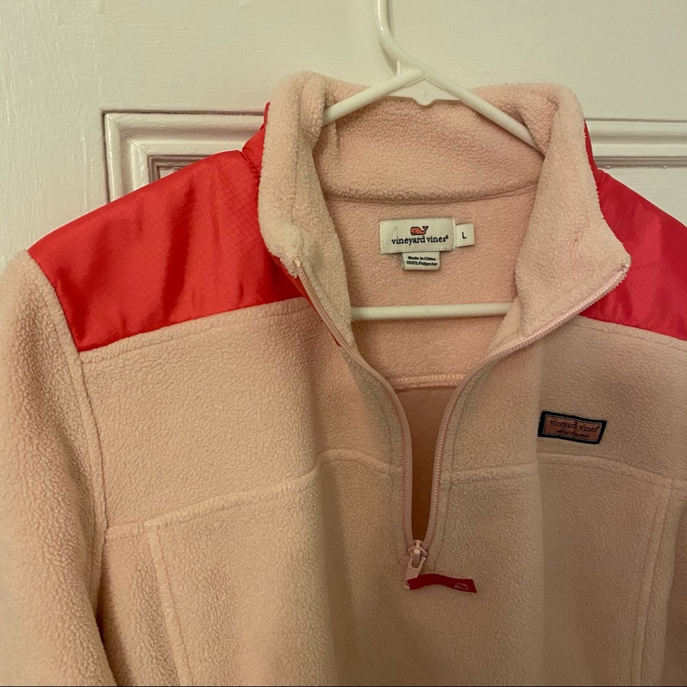 Vineyard Vines Fleece 1/4 Zip Pullover L - Picture 4 of 6